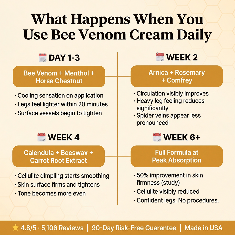 Anti Spider Vein & Cellulite System - Bee Venom Ointment & 8 Herbal Extracts
