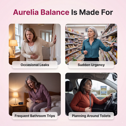 Aurelia – Natural Support for Bladder Leaks, Urgency & Nighttime Bathroom Trips